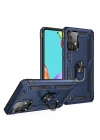 Mey İthalat®  Samsung Galaxy A33 5G Kılıf Sofya Yüzüklü Silikon Kapak - Lacivert