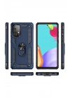 Mey İthalat®  Samsung Galaxy A33 5G Kılıf Sofya Yüzüklü Silikon Kapak - Lacivert
