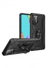 Mey İthalat®  Samsung Galaxy A33 5G Kılıf Sofya Yüzüklü Silikon Kapak - Siyah