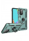 Mey İthalat®  Samsung Galaxy A33 5G Kılıf Sofya Yüzüklü Silikon Kapak - Yeşil