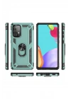 Mey İthalat®  Samsung Galaxy A33 5G Kılıf Sofya Yüzüklü Silikon Kapak - Yeşil