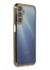 Mey İthalat®  Samsung Galaxy A35 5G Kılıf  Lensli Silikon - Gold