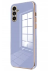 Mey İthalat®  Samsung Galaxy A35 5G Kılıf Volet Silikon - Mavi
