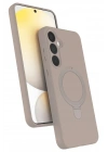 Mey İthalat®  Samsung Galaxy A35 5G Regal Magsafe Standlı Kapak - Çöl Titanyum