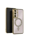 Mey İthalat®  Samsung Galaxy A36 Joke Simli Magneticsafe Kılıf - Gold