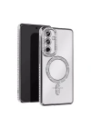 Mey İthalat®  Samsung Galaxy A36 Joke Simli Magneticsafe Kılıf - Gümüş