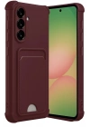Mey İthalat®  Samsung Galaxy A36 Kılıf Kelvin Kartvizitli Silikon - Bordo
