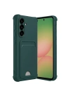 Mey İthalat®  Samsung Galaxy A36 Kılıf Kelvin Kartvizitli Silikon - Koyu Yeşil