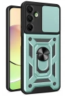 Mey İthalat®  Samsung Galaxy A36 Kılıf Pars Lens Yüzüklü Silikon - Yeşil