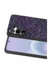 Mey İthalat®  Samsung Galaxy A37 5G Bright Simli Kapak - Derin Mor