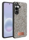 Mey İthalat®  Samsung Galaxy A37 5G Bright Simli Kapak - Gümüş