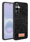 Mey İthalat®  Samsung Galaxy A37 5G Bright Simli Kapak - Siyah