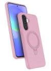 Mey İthalat®  Samsung Galaxy A37 5G Regal Magsafe Standlı Kapak - Açık Pembe