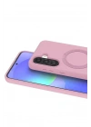 Mey İthalat®  Samsung Galaxy A37 5G Regal Magsafe Standlı Kapak - Açık Pembe
