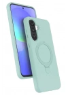 Mey İthalat®  Samsung Galaxy A37 5G Regal Magsafe Standlı Kapak - Su Yeşili