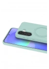 Mey İthalat®  Samsung Galaxy A37 5G Regal Magsafe Standlı Kapak - Su Yeşili