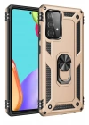 Mey İthalat®  Samsung Galaxy A52 Kılıf Sofya Yüzüklü Silikon Kapak - Gold