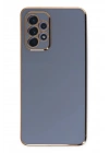 Mey İthalat®  Samsung Galaxy A52 Kılıf Volet Silikon - Mavi