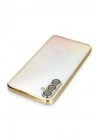 Mey İthalat®  Samsung Galaxy A54 5G Kılıf  Lensli Silikon - Gold