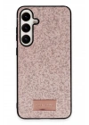 Mey İthalat®  Samsung Galaxy A55 5G Bright Simli Kapak - Pembe