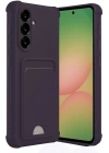 Mey İthalat®  Samsung Galaxy A55 5G Kılıf Kelvin Kartvizitli Silikon - Derin Mor