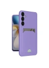 Mey İthalat®  Samsung Galaxy A55 5G Kılıf Kelvin Kartvizitli Silikon - Lila