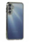 Mey İthalat®  Samsung Galaxy A55 5G Kılıf  Lensli Silikon - Gümüş
