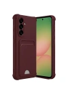 Mey İthalat®  Samsung Galaxy A56 Kılıf Kelvin Kartvizitli Silikon - Bordo