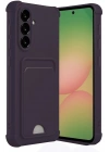 Mey İthalat®  Samsung Galaxy A56 Kılıf Kelvin Kartvizitli Silikon - Derin Mor