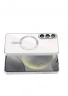 Mey İthalat®  Samsung Galaxy A57 5G Kross Magneticsafe Kapak - Gümüş