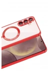 Mey İthalat®  Samsung Galaxy A57 5G Kross Magneticsafe Kapak - Kırmızı