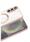 Mey İthalat®  Samsung Galaxy A57 5G Kross Magneticsafe Kapak - Rose