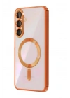 Mey İthalat®  Samsung Galaxy A57 5G Kross Magneticsafe Kapak - Turuncu