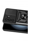 Mey İthalat®  Samsung Galaxy A57 5G Pars Lens Yüzüklü Silikon - Siyah