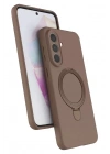 Mey İthalat®  Samsung Galaxy A57 5G Regal Magsafe Standlı Kapak - Çöl Titanyum