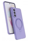 Mey İthalat®  Samsung Galaxy A57 5G Regal Magsafe Standlı Kapak - Lila