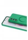 Mey İthalat®  Samsung Galaxy A57 5G Regal Magsafe Standlı Kapak - Yeşil