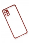 Mey İthalat®  Samsung Galaxy A71 Kılıf Miami Şeffaf Silikon - Fuşya