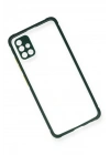 Mey İthalat®  Samsung Galaxy A71 Kılıf Miami Şeffaf Silikon - Koyu Yeşil