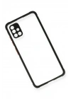 Mey İthalat®  Samsung Galaxy A71 Kılıf Miami Şeffaf Silikon - Siyah