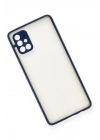 Mey İthalat®  Samsung Galaxy A71 Kılıf Montreal Silikon Kapak - Lacivert