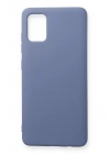 Mey İthalat®  Samsung Galaxy A71 Kılıf Nano içi Kadife Silikon - Gri