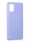 Mey İthalat®  Samsung Galaxy A71 Kılıf Nano içi Kadife Silikon - Lila