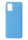 Mey İthalat®  Samsung Galaxy A71 Kılıf Nano içi Kadife Silikon - Mavi