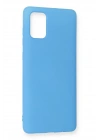 Mey İthalat®  Samsung Galaxy A71 Kılıf Nano içi Kadife Silikon - Mavi