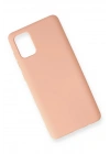 Mey İthalat®  Samsung Galaxy A71 Kılıf Nano içi Kadife Silikon - Pudra