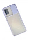 Mey İthalat®  Samsung Galaxy A71 Kılıf Palm Buzlu Kamera Sürgülü Silikon - Lila