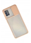 Mey İthalat®  Samsung Galaxy A71 Kılıf Palm Buzlu Kamera Sürgülü Silikon - Pembe
