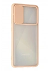 Mey İthalat®  Samsung Galaxy A71 Kılıf Palm Buzlu Kamera Sürgülü Silikon - Pembe