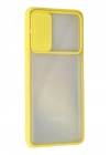 Mey İthalat®  Samsung Galaxy A71 Kılıf Palm Buzlu Kamera Sürgülü Silikon - Sarı